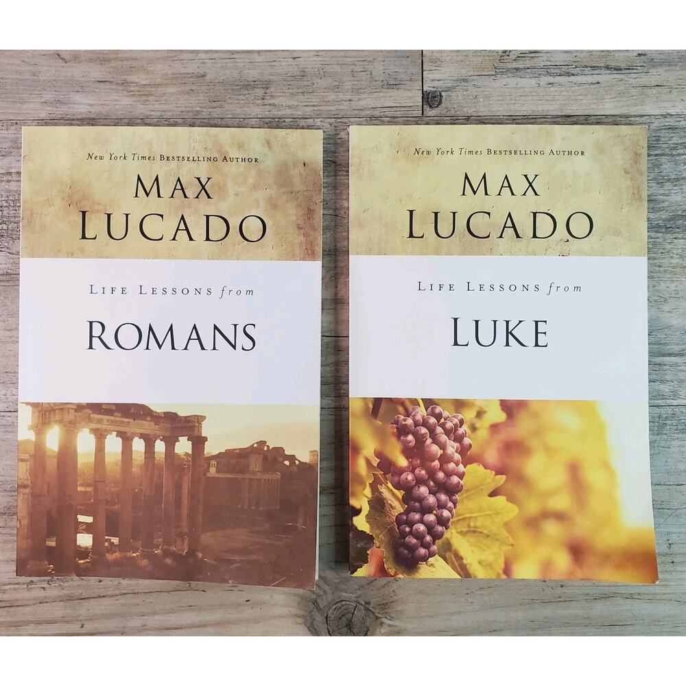 (Lot Of 2) Life Lessons from Romans & Life Lessons From Luke By Max Lucado
